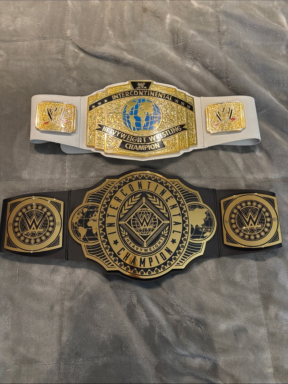 WWE Intercontinental Championship Playset Belts in Gold, White, Black